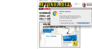 Varning för falsk artikel på Aftonbladet.